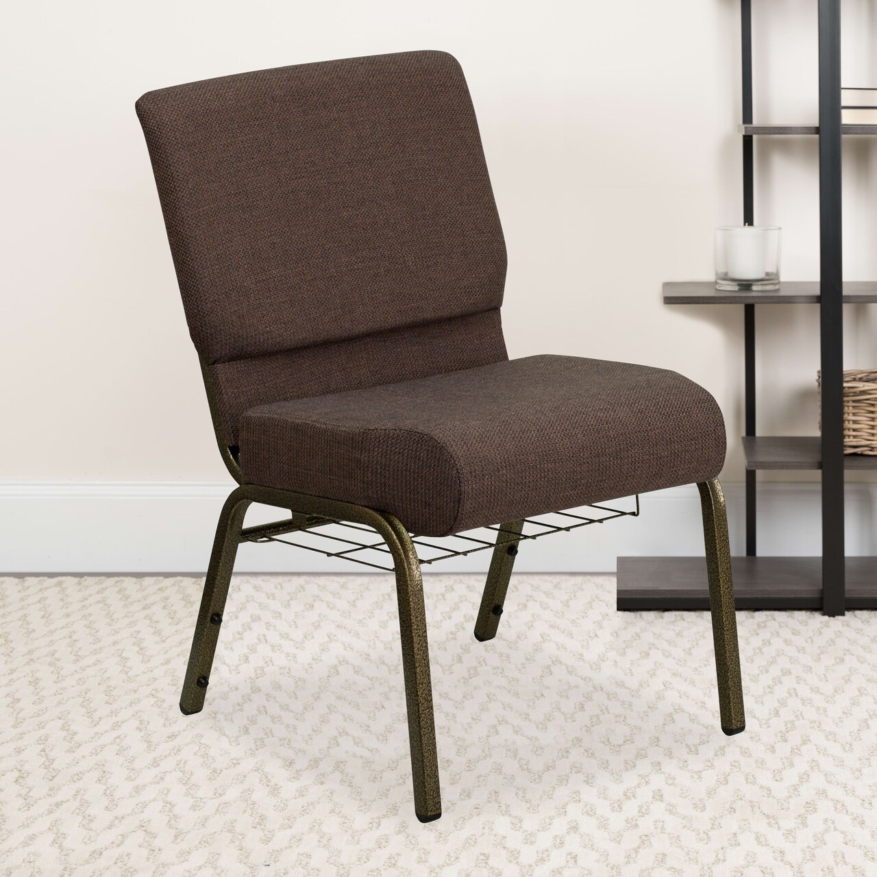 Emma and Oliver 4 Pack 21''W Church Chair with Book Rack